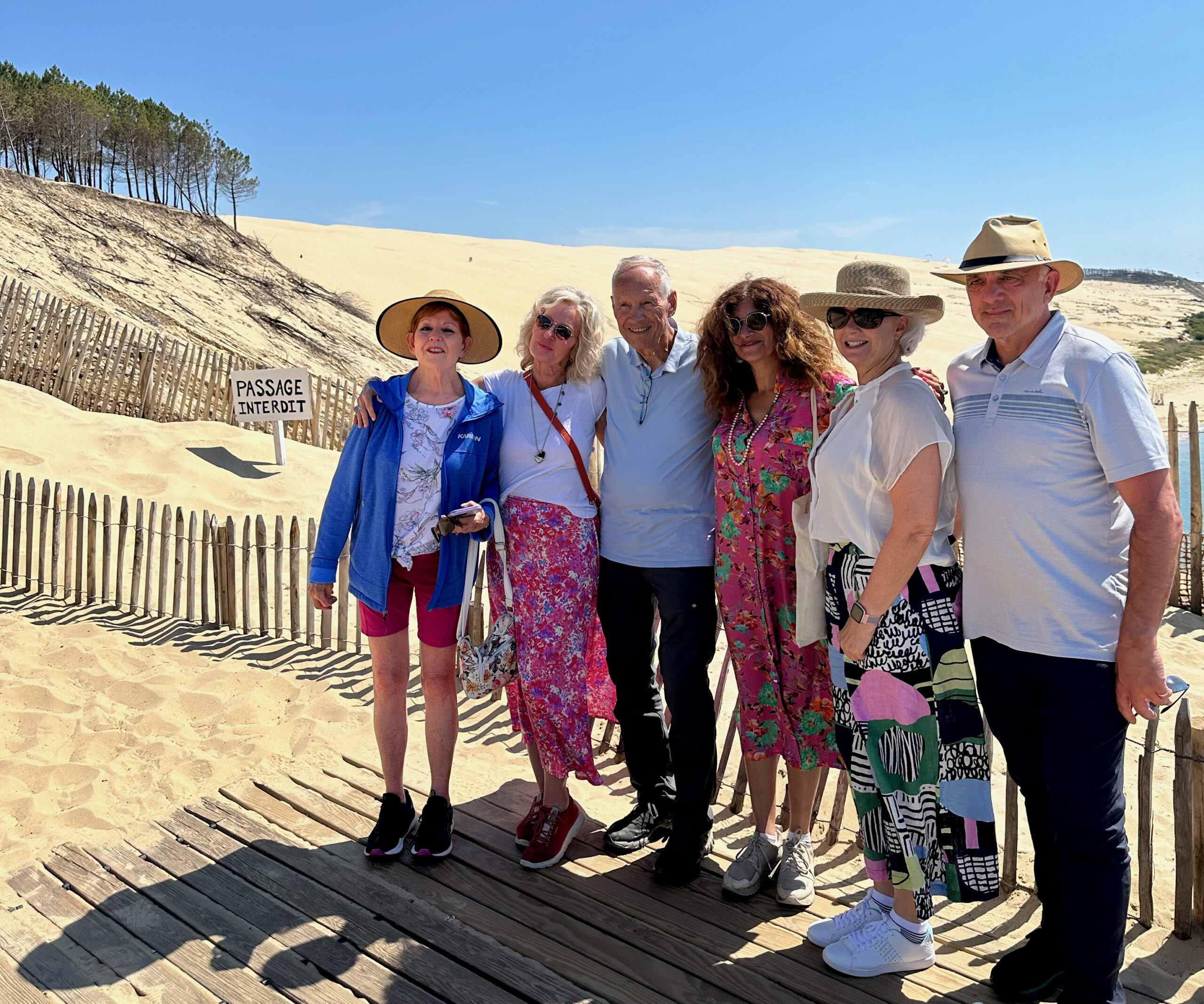 Bordeaux tour guests with Christy and team in Arcachon on tour.
