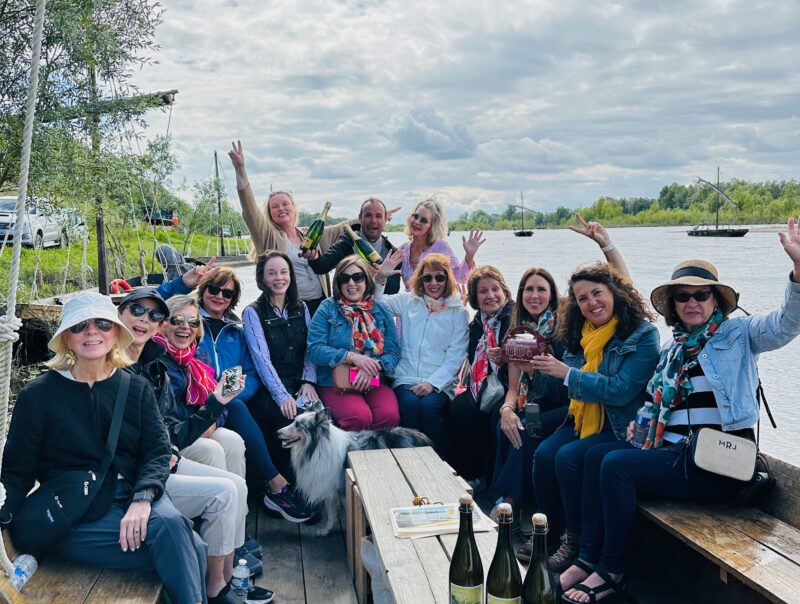 Two time returning guests enjoying our float down the Loire River