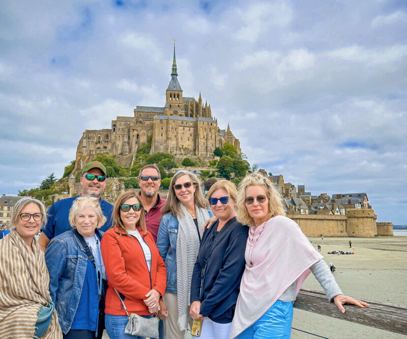 Normandy tour guests visiting Mont Saint Michel
