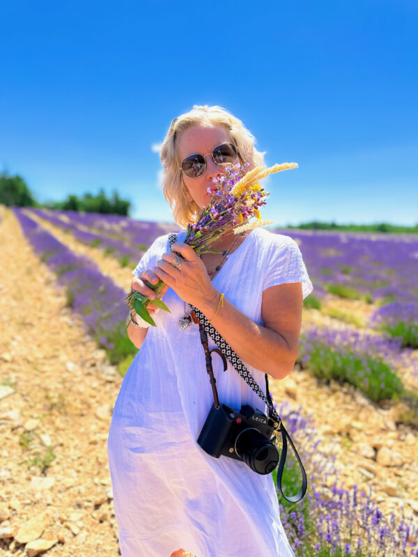 Christy Destremau founder of France off the beaten path tours in lavender fields of Provence.