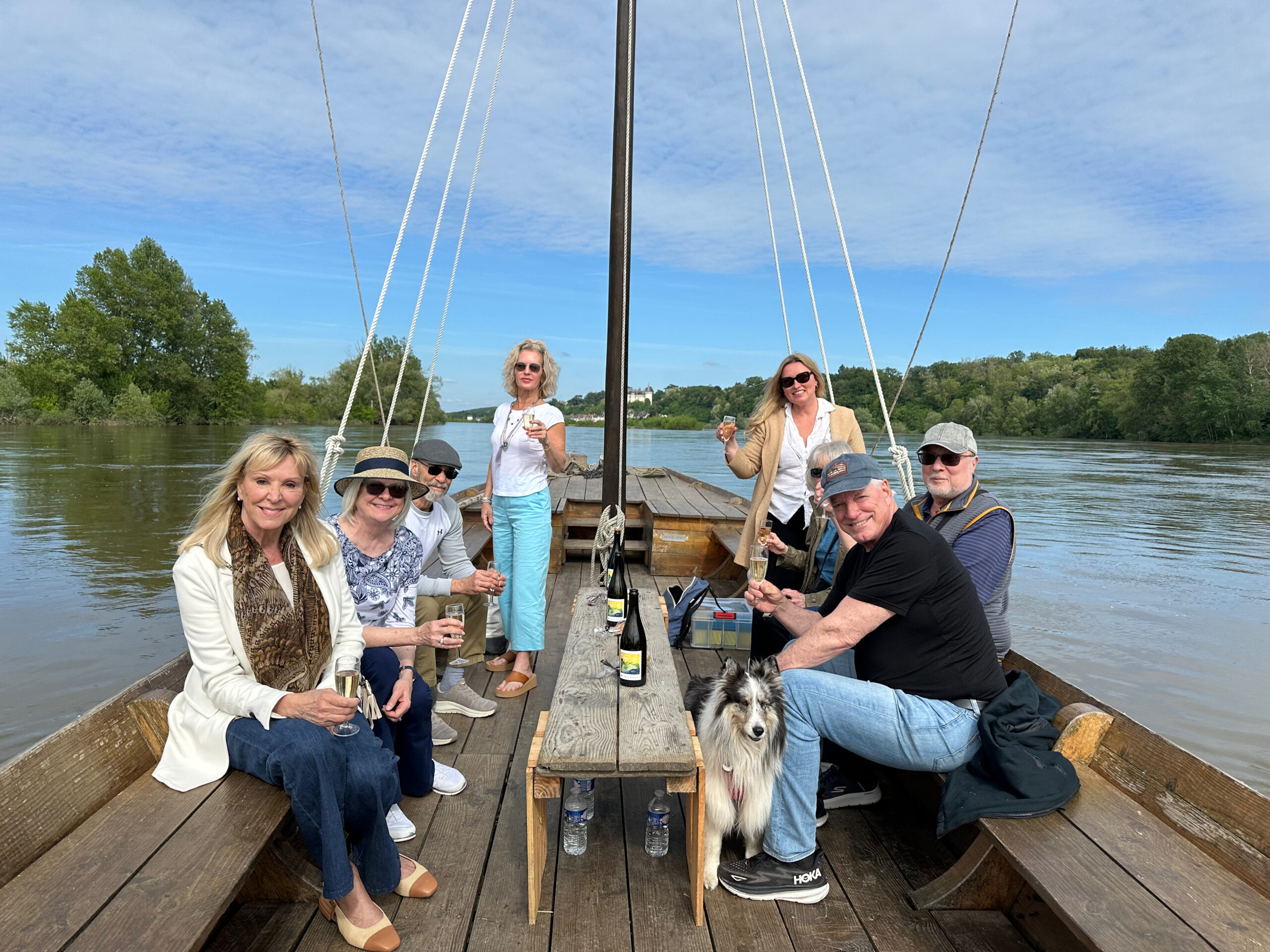 Christy with tour guests during Loire Valley tour.