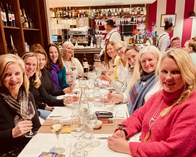 Baltimore book club at dinner in Reims during France Off the Beaten Path Champagne Tour