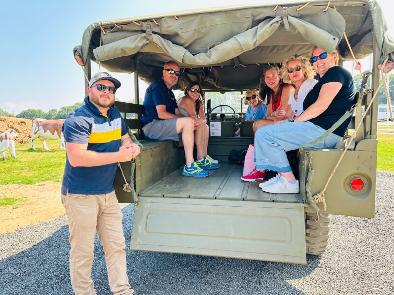 On tour with Flo at D-Day beaches during France Off the Beaten Path Normandy Tour.