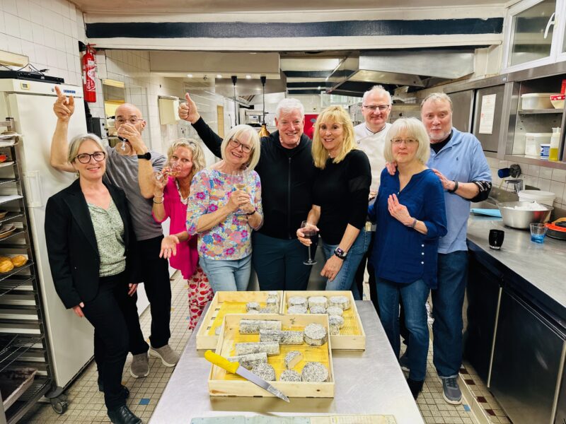 guests cheese tasting during France Off the Beaten Path Loire Valley Tour.