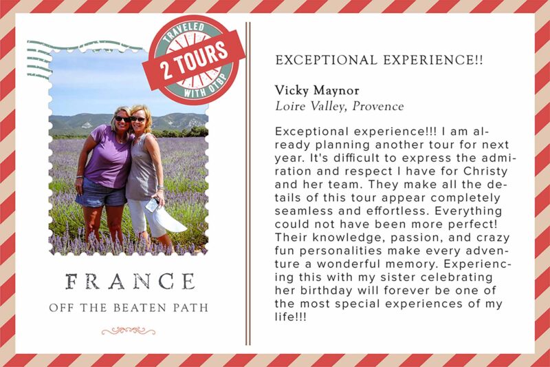 Tour guest Vicky's review of her Provence tour with France Off the Beaten Path Tours.