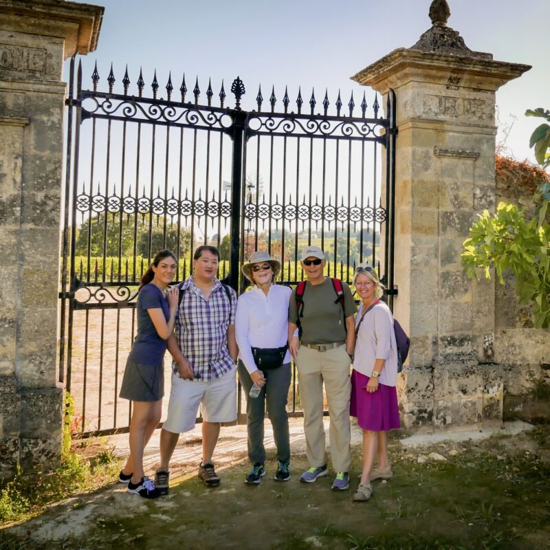 Bordeaux Tour guests walking the Saint Emilion jurisdiction into the village.